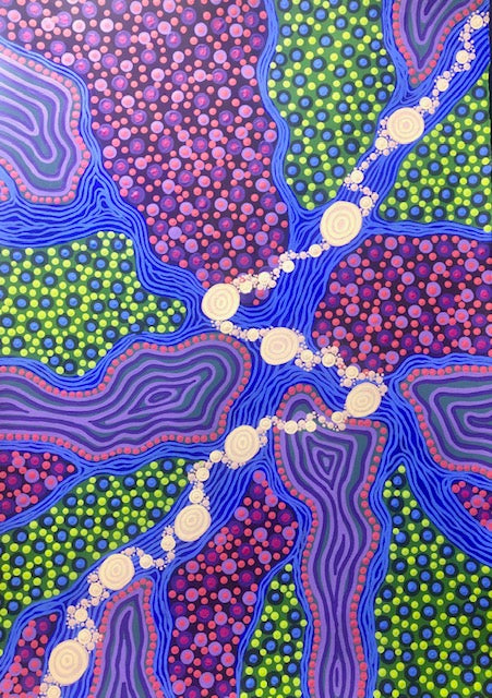 Following the River - Original Painting on Paper (Unframed) SOLD