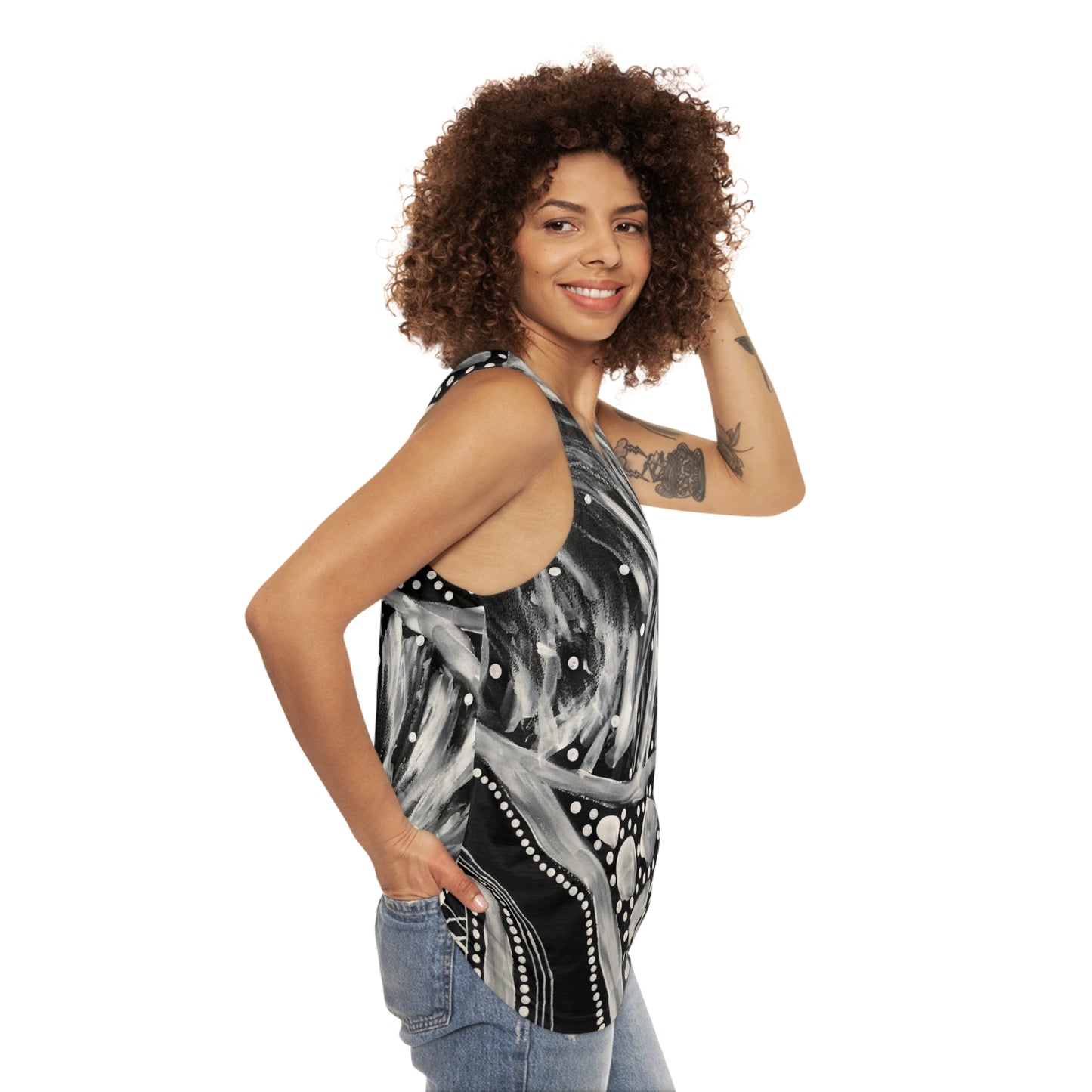 White Chalk on Country - Unisex Tank Top (AOP)