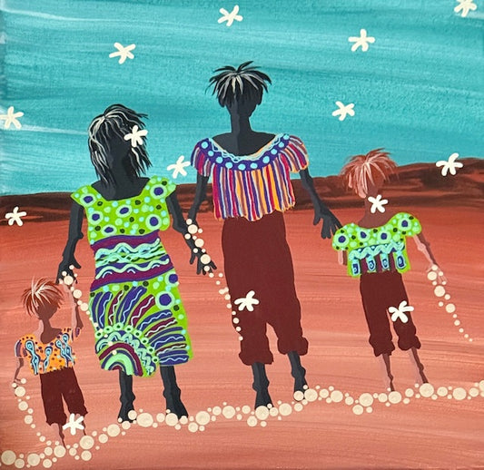 Family Walking Across Country 3