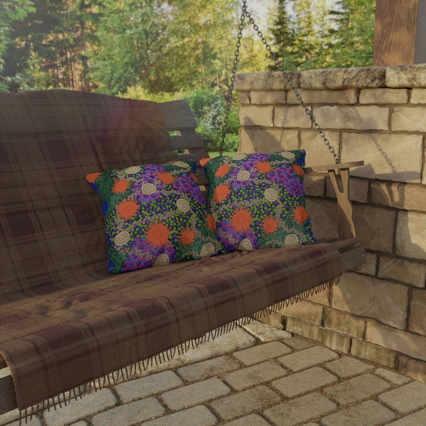 Flowers & Stones - Outdoor Pillows